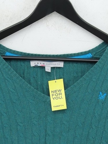 Jersey Crew Clothing para mujer Reino Unido 12 algodón verde con nailon, suéter de lana - Imagen 3 de 5