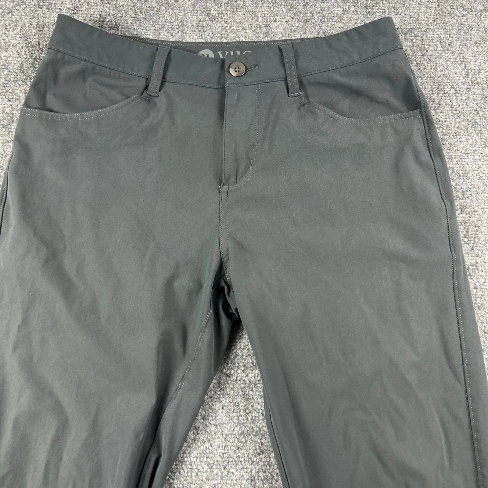 Vuori Meta Pants Mens 30 Charcoal Gray Performance Technical Chino Trousers