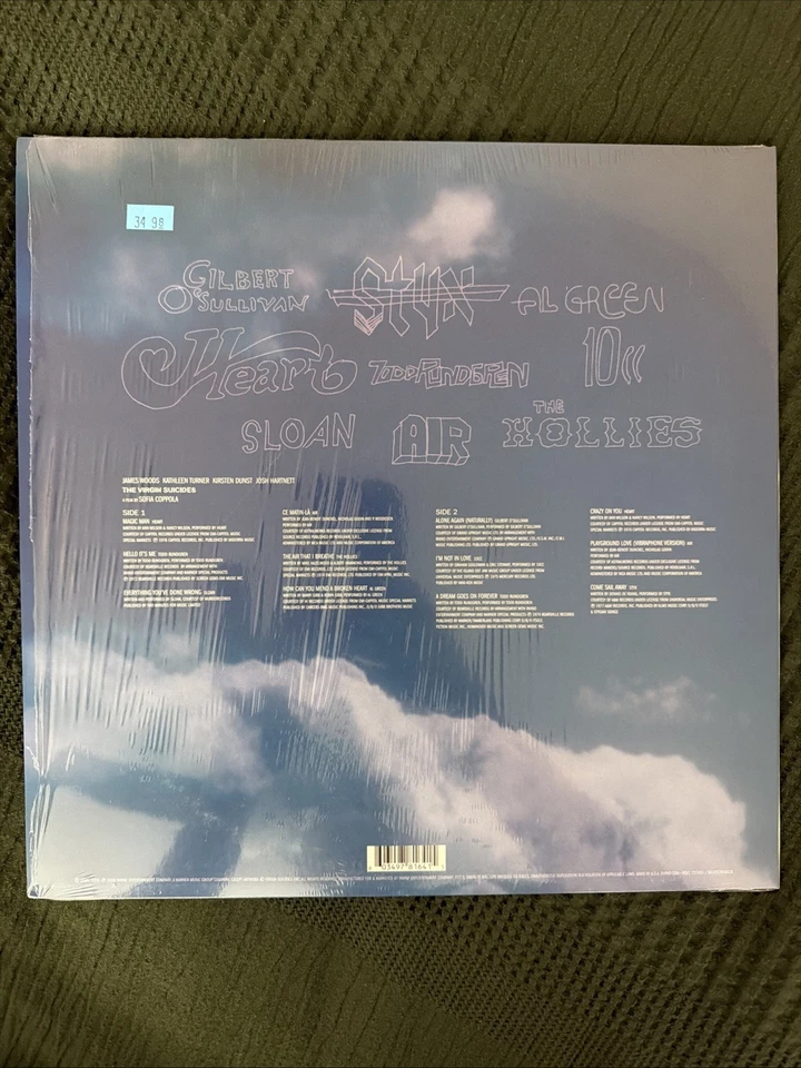 VIRGIN SUICIDES SOUNDTRACK BLUE VINYL LP & FLEXI 7" NEW SEALED RSD 2025 HEART - Image 2 of 4