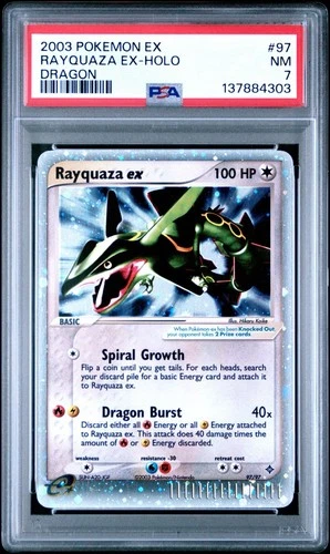 Pokemon Rayquaza ex Dragon Holo #97 PSA 7 NM