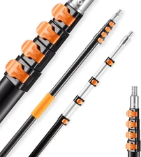 Telescopic Extension Pole, 4.66-19 FT Multi-Purpose Extendable Pole, Sturdy Alum