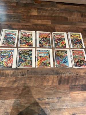 Marvel Team Up 1973 Lot of 10 Issues Featuring Spider-Man