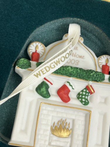 WEDGWOOD Porcelana 2003 Nuestro Nuevo Hogar Adorno de Navidad Chimenea Nuevo en Caja - Imagen 3 de 11