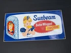 Vintage 1987 Sunbeam Miss Sunbeam Metal Bread Sign Porcelain Enamel Ande Roomey
