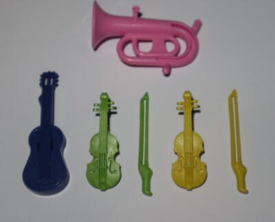Lot De 10 Casques Playmobil Pour Personnages - Thème Chantier/musique - Noir - Neuf
