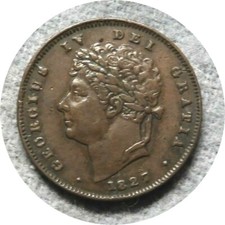 elf Great Britain Malta 1/3 Farthing 1827  George IV