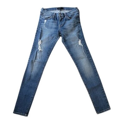 Flying Monkey Distressed Skinny Jeans Dark Wash Denim Casual Size 26
