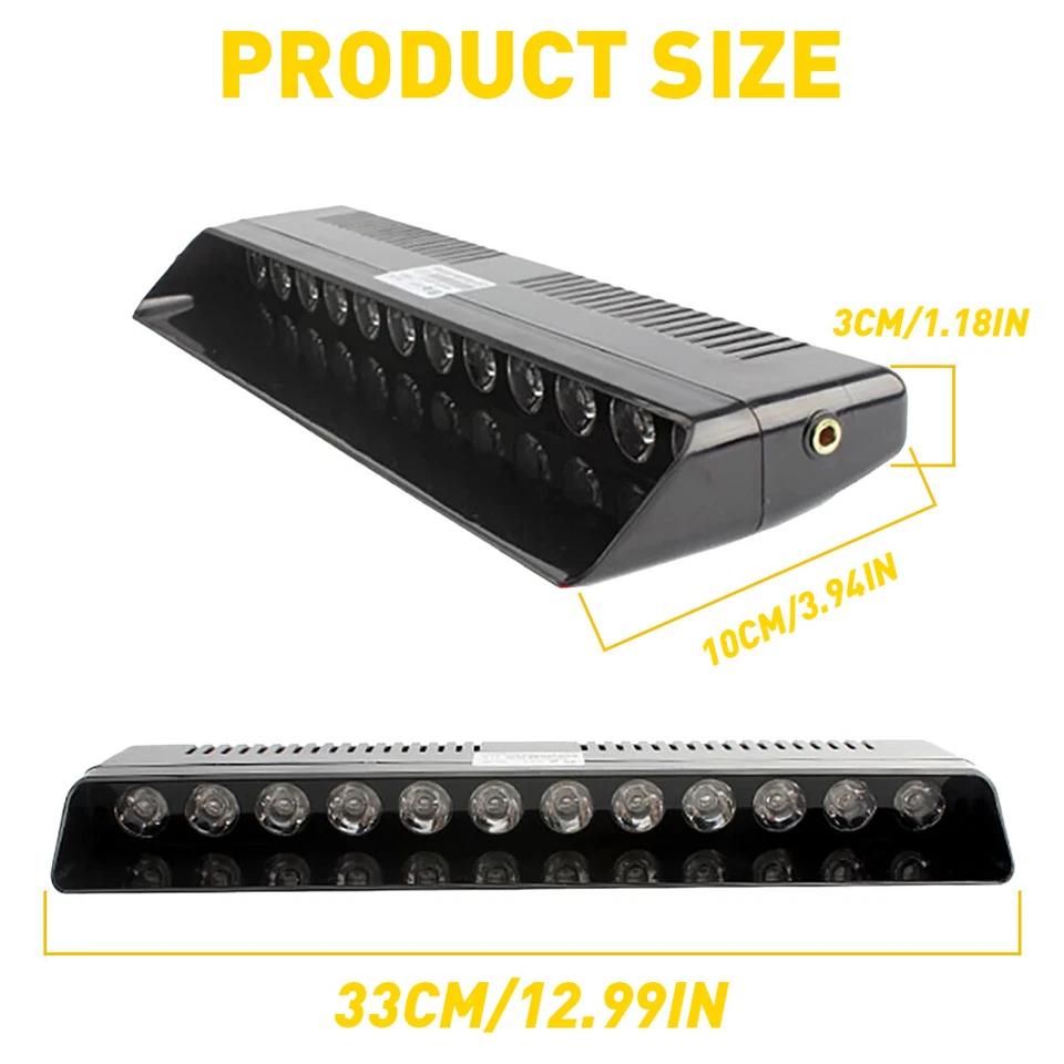 2 in1 Windshield Interior Dash Strobe Lights Warning Safety Flashing - Image 4 of 4