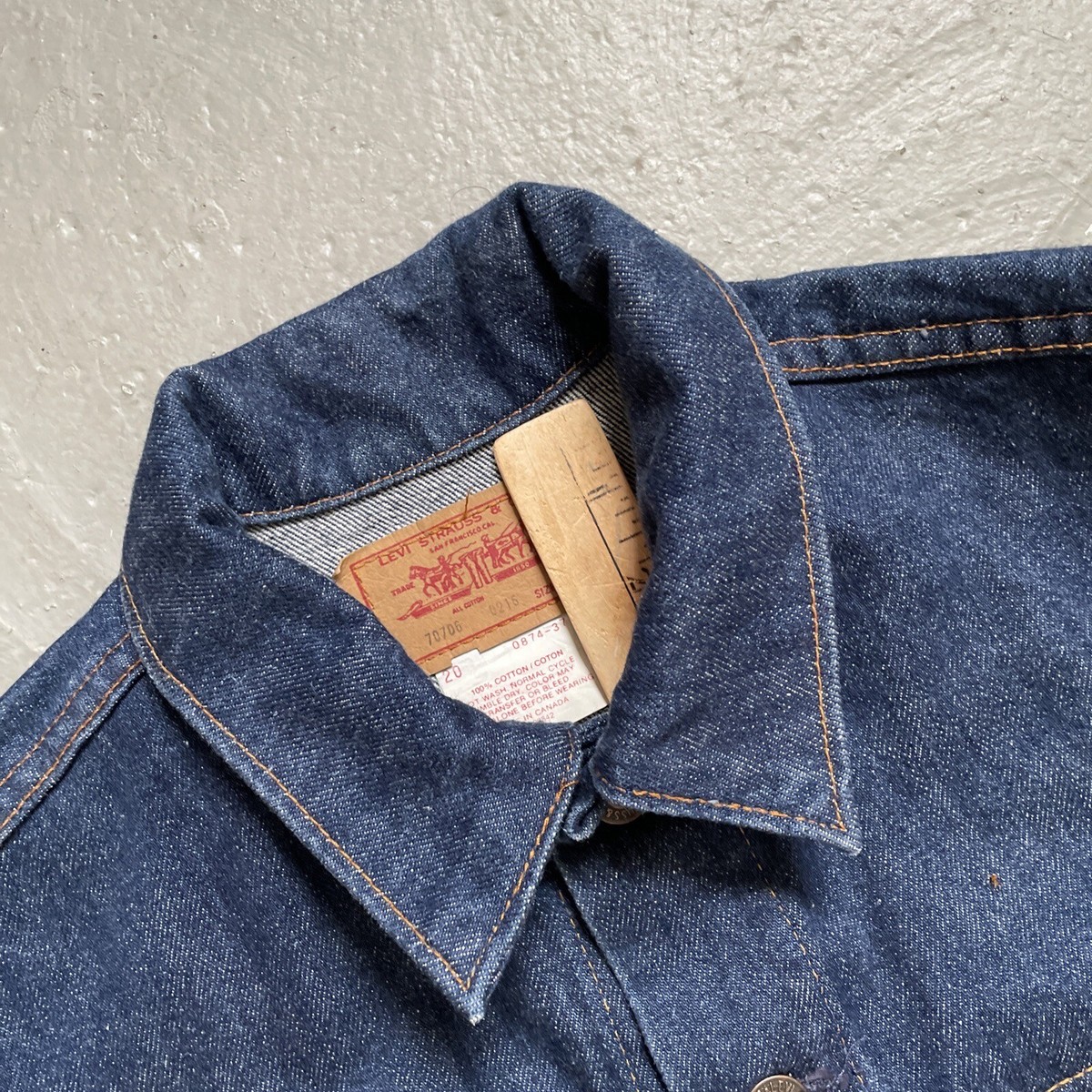 Vintage Levis 70706-0216 Dark Blue Trucker Type 3 III Jacket Made