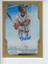 2019 Bowman Sterling ISRANEL WILSON Gold Refractor /50 Prospect Auto Braves 