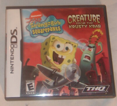 FUN VIDEO GAME FOR NINTENDO DS SPONGEBOB CREATURE FROM THE KRUSTY KRAB COMPLETE