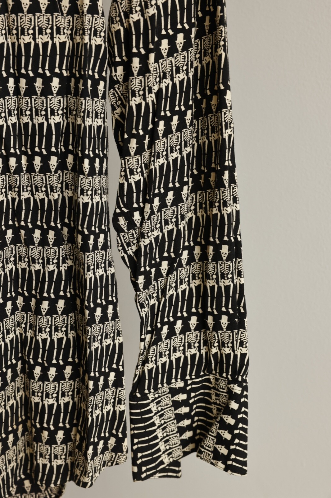 SAINT LAURENT PARIS 2015SS Skull Patterned all over Shirt Authentic Size FR 38