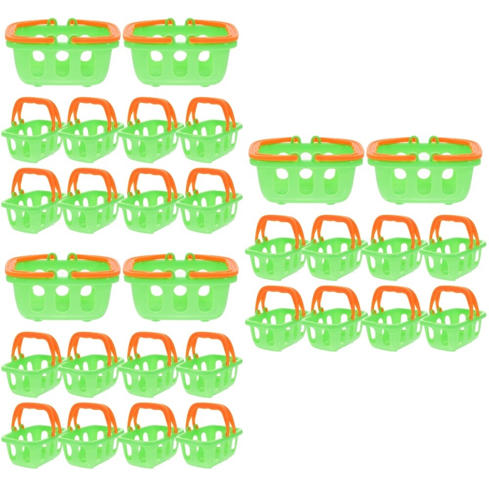3 Count Mini-Einkaufskorb Kind Miniaturspielzeug Puppenhaus-Miniatur-Korb