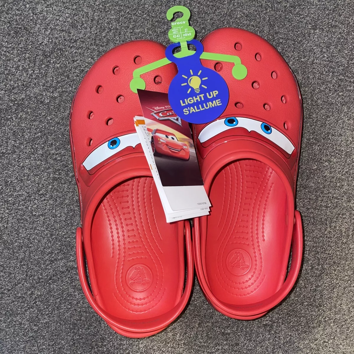 Crocs Lightning Mcqueen Clogs (US Size 7 Mens / 9 Womens) Limited Edition