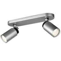 Philips Ecomoods Spotbalken 2X GU10 Energiespar Spot Aluminium GebüRstet