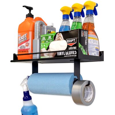 The Original Quick Clean Garage Paper Towel Holder Wall Mount Shelf Onehand Tear
