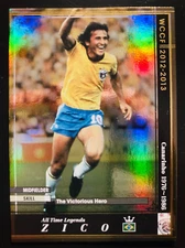 2012-13 Panini WCCF Extra All Time Legends Zico Brazil rare Gold refractor card 