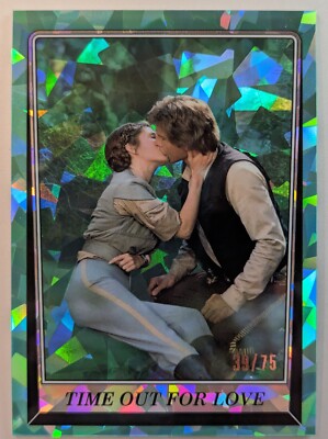 2023 Topps Chrome Sapphire Star Wars Time Out For Love /75 Aqua #115