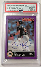 2020 Topps Brooklyn Collection Purple Autograph #/7 CAL RIPKEN JR PSA 8 Auto 10