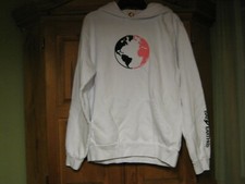 Bad Earth White Hoodie 100% Cotton Small Made in USA ( Unisex ? )