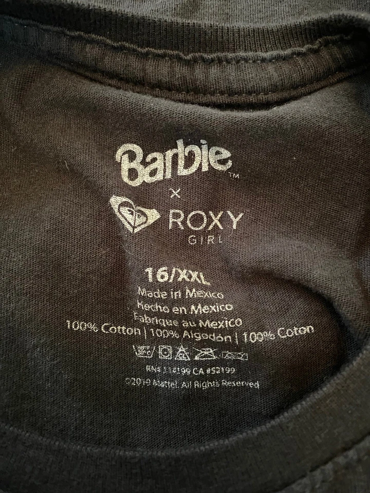 Roxy x Barbie Youth Girls Juniors Tropical Top Size XXL 16 Short Sleeve T Shirt - Image 4 of 4