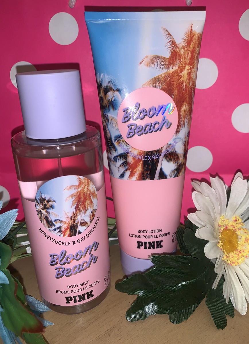 VICTORIA'S SECRET PINK BLOOM BEACH BODY MIST LOTION (SET OF