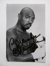 Marvelous Marvin Hagler autograph signed 10x15 cm picture B/W