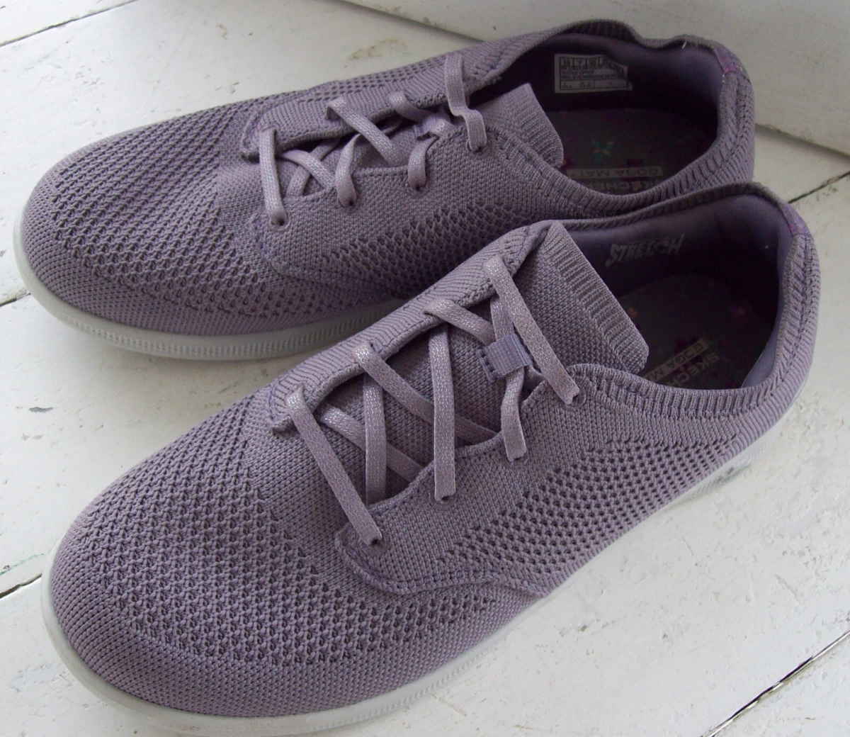 SKECHERS Goga Mat 5 Stretch Fit Comfort Sneaker~Lilac/Purple~Women&#039;s eBay