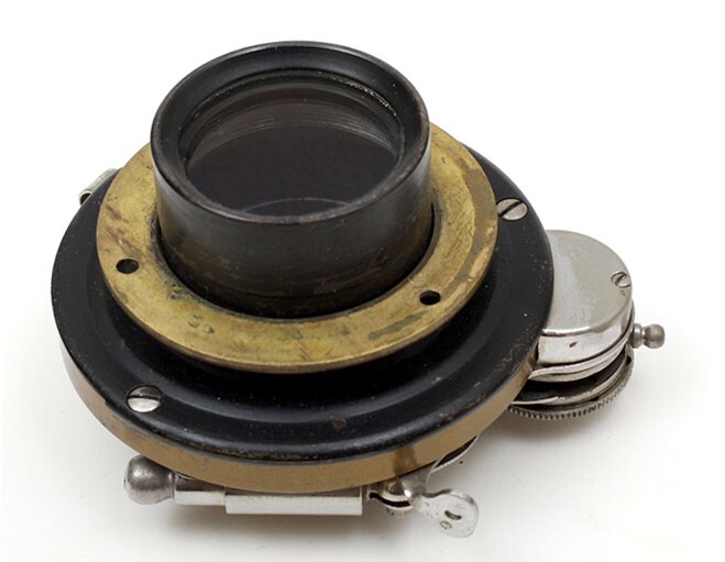 Bausch & Lomb Symmetrical 5x7 Brass Lens w/ Working Shutter