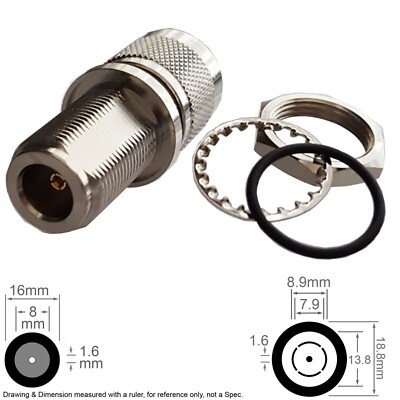 Coax RF Antenna Adapter Connector Converter N Type Female Male Panel Mount