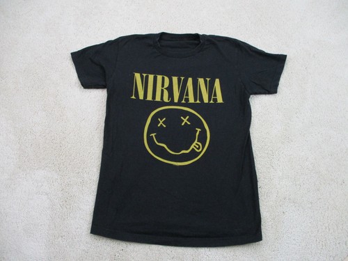 Nirvana Shirt Adult Large Black Yellow 
