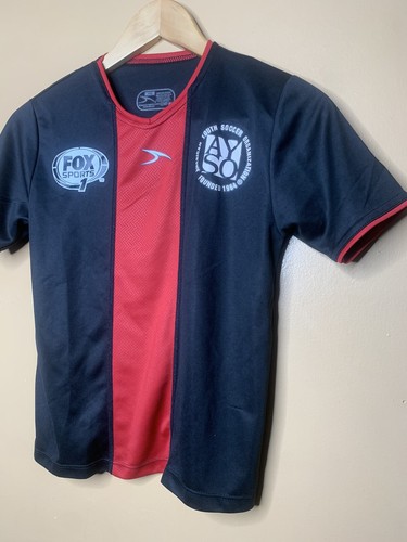 Kids Unisex Fox Sport Soccer Shirt Size YM Black Red V Neck Short Sleeve Uniform - Picture 5 of 15