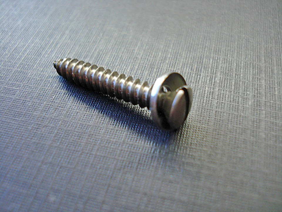 25 Chevy Pontiac #8 x 1" con #6 tornillos ranurados ovalados de acero inoxidable arandelas al ras GM GMC Foto 3 de 4