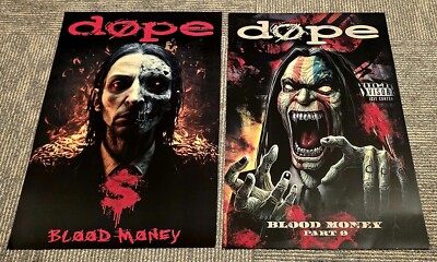 Dope Band Blood Money Part Zero 11x17 Promo Poster Lot X2 Edsel Dope Static-X