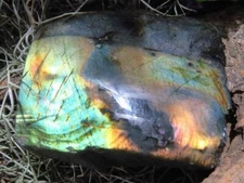 Polished One Sided Natural Labradorite Pieces  - Freeform - up to 1lb - Grab Bag