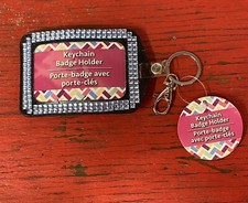 Blue Keychain Badge Holder for ID Badges