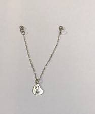 IT  S A GIRL Bracelet for Adult Baby Shower Gift, Prize, Favors. Silver, Adjusts