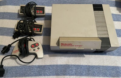 Original Nintendo NES-001 Gaming Bundle: Controllers, Power Glove, 17 Games!!!