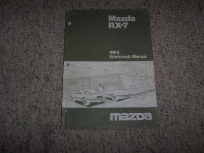 1983 Mazda RX-7 Hatchback Shop Service Repair Manual S GS GSL 1.1L