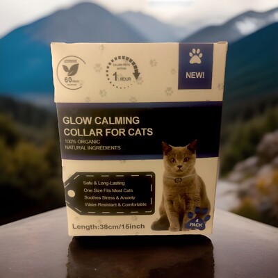 Calming Collars That Glow,  4 Pack For Cats Organic and natural ingredients