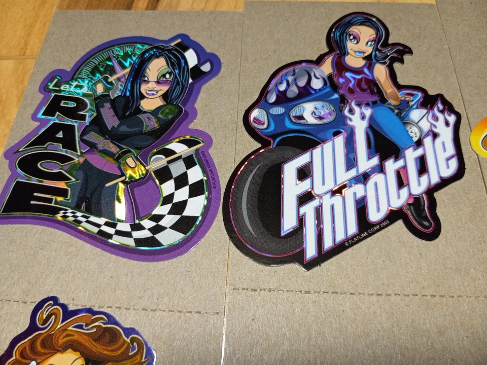 Pegatinas expendedoras Extrem Hotteez Y2K Girls 2003 - Juego completo de 15 - Raras Foto 3 de 4