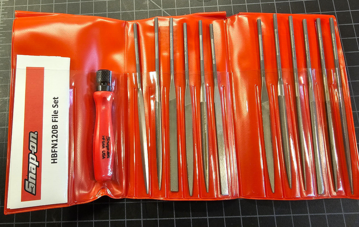 Snap-On HBFN120B 12pc Swiss Pattern Miniature File Set with Snap-On HBFN120B 12pc Swiss Pattern Miniature File Set with