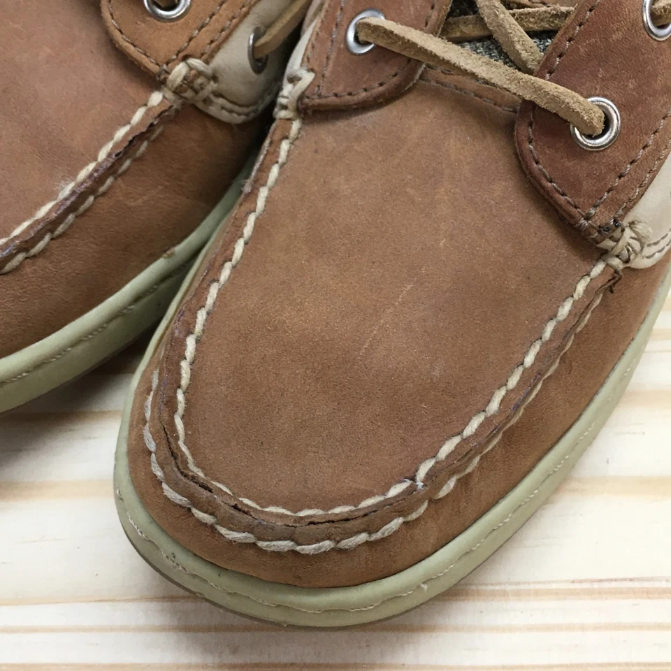 Naturalizer Zapatos Mujer 5.5 M Barco Cuero Marrón Con Cordones Parte Superior Baja Comodidad 796P24 Foto 4 de 4