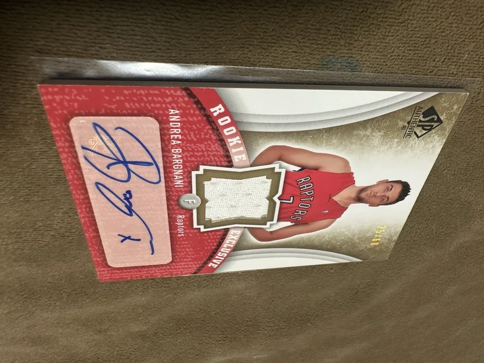 06-07 SP Authentic Rookie Exclusives Andrea Bargnani RC Auto & Event Worn - Image 3 of 4