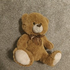 Homerbest 16" Teddy Bear Plush Brown Stuffed Animal Toy with Brown Bow Kid Gift