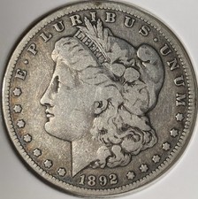 1892-S Morgan Silver Dollar $1 Nice Coin