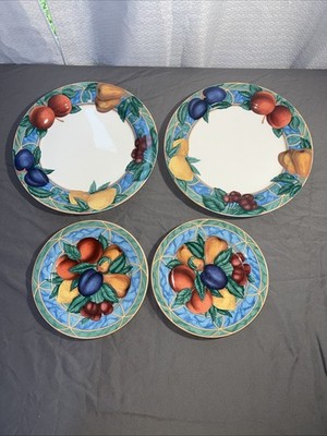 Victoria Beale Forbidden Fruit 9024 Set Of 2 Dinner Plates And 2 Salad Plates B
