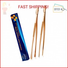 JETKONG 2 Pcs 14-Inch Kitchen Tweezers Extra Long Cooking Tweezer Tongs Stainles