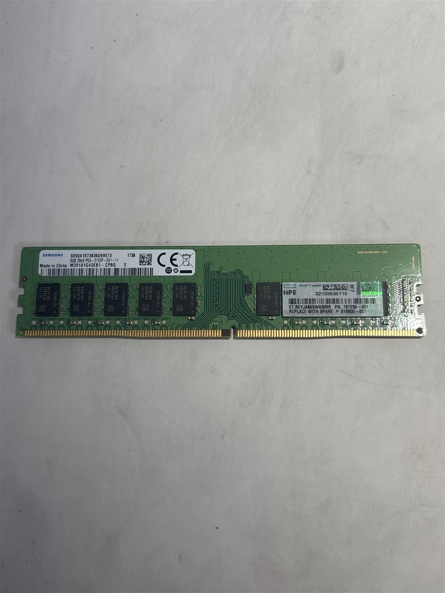 Samsung PC4-17000 (DDR4-2133) Bus Speed Computer RAM 8 GB Capacity