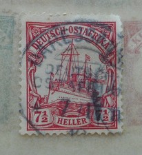 Briefmarke Deutsch-Ostafrika 7 1/2 Heller gestempelt
